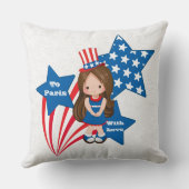 Happy Bastille Day/ To Paris with Love Lace Pillow クッション (裏面)