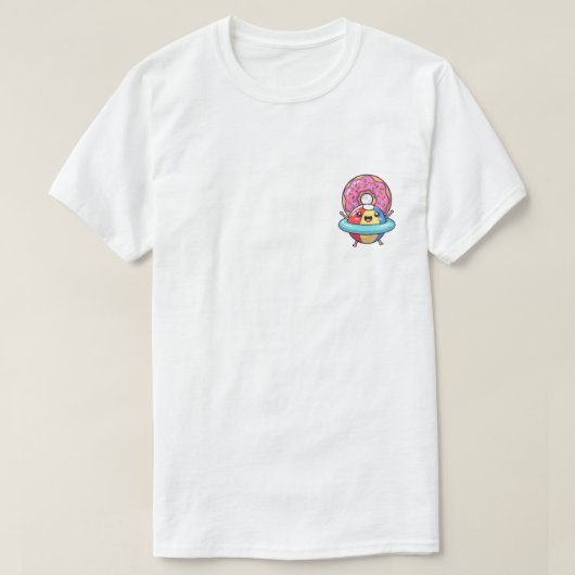 Happy Beach Ball Character in Pool Float with Pink Tシャツ (デザイン正面)