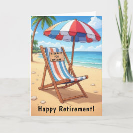 Happy Beach Retirement Personalized Card カード