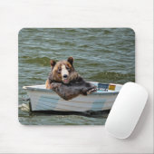 Happy Bear in Dingy マウスパッド (マウス)
