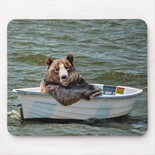 Happy Bear in Dingy マウスパッド (正面)