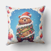 Happy Bear in Santa Hat クッション (裏面)