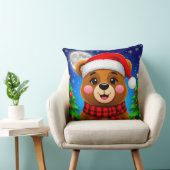 Happy Bear in Santa Hat  クッション (椅子)