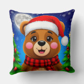 Happy Bear in Santa Hat  クッション (裏面)