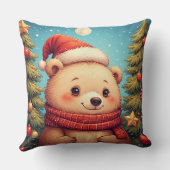 Happy Bear in Santa Hat  クッション (裏面)