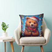 Happy Bear in Santa Hat  クッション (椅子)