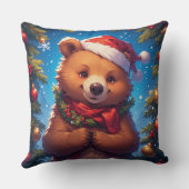 Happy Bear in Santa Hat  クッション (裏面)