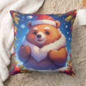 Happy Bear in Santa Hat クッション (ブランケット)