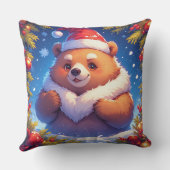 Happy Bear in Santa Hat クッション (裏面)