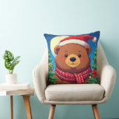 Happy Bear in Santa Hat  クッション (椅子)