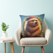 Happy Bear in Santa Hat クッション (椅子)