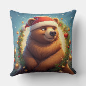 Happy Bear in Santa Hat クッション (裏面)