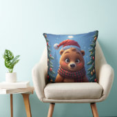 Happy Bear in Santa Hat  クッション (椅子)