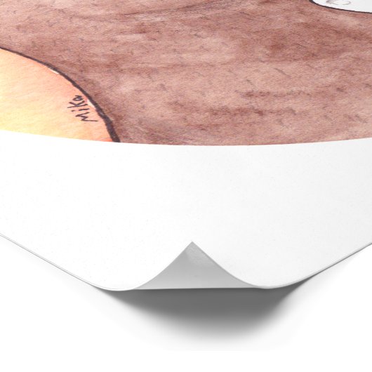 Happy Bear & Rabbit Poster Bear and Bunny Square ポスター (角)