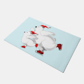 Happy Bears Christmas Doormat ドアマット (アングル)