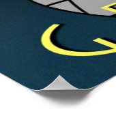 Happy Beaver 9" x9"ポスター：音楽Geekery ポスター (角)