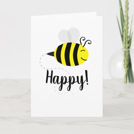 Happy Beeカード「Bee Happy」 カード (正面)