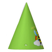 Happy Bee誕生日帽子（カスタマイズ可能） パーティーハット (左)