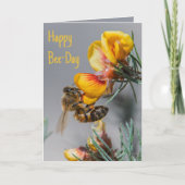 Happy Bee-day誕生日写真 カード (正面)