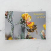 Happy Bee-day誕生日写真 カード (内部)