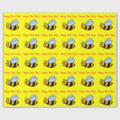 Happy "Bee" Day Gift Wrap ラッピングペーパー (フラット)