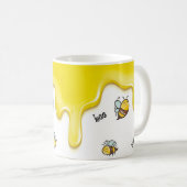 Happy bee, Jollibee-Tasse, fröhliche Tasse, コーヒーマグカップ (正面右)