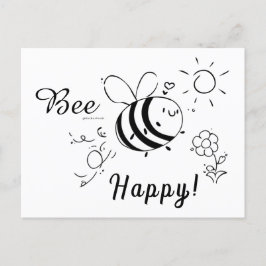 Happy Bee Postcard ポストカード