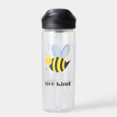 Happy bee princess with crown and shagon Bee Kind ウォーターボトル (背面)