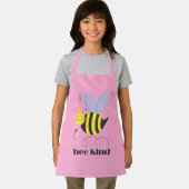 Happy bee princess with crown and shagon Bee Kind エプロン (インサイチュ)