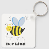 Happy bee princess with crown and shagon Bee Kind キーホルダー (裏面)