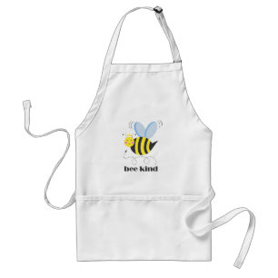 Happy bee princess with crown and shagon Bee Kind スタンダードエプロン