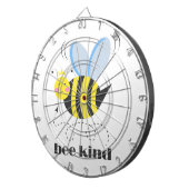 Happy bee princess with crown and shagon Bee Kind ダーツボード (正面右)