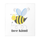 Happy bee princess with crown and shagon Bee Kind ノートパッド (正面)