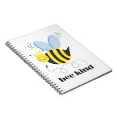 Happy bee princess with crown and shagon Bee Kind ノートブック (右側)