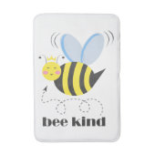 Happy bee princess with crown and shagon Bee Kind バスマット (正面縦)