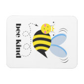 Happy bee princess with crown and shagon Bee Kind マグネット (横)