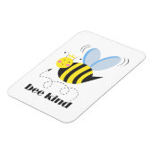 Happy bee princess with crown and shagon Bee Kind マグネット (左側)