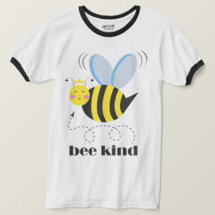 Happy bee princess with crown and shagon Bee Kind Tシャツ
