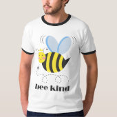 Happy bee princess with crown and shagon Bee Kind Tシャツ (正面)