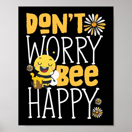 Happy Beekeeper Honey Bee Pun ポスター (正面)