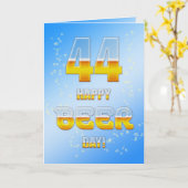 Happy Beer day 44th birthdayカード カード (黄色い花)