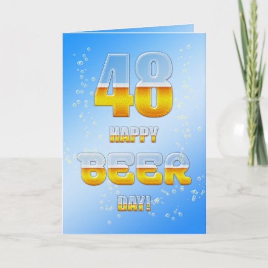 Happy Beer day 48th birthdayカード カード (正面)