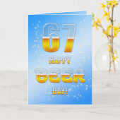 Happy Beer day 67th birthdayカード カード (黄色い花)