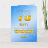 Happy Beer day 73rd birthdayカード カード (正面)