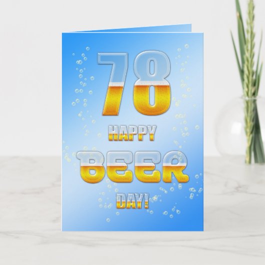 Happy Beer day 78th birthdayカード カード (正面)