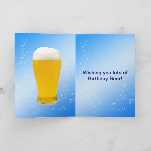 Happy Beer day 85th birthdayカード カード (内部)