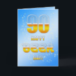 Happy Beer day 90th birthdayカード カード<br><div class="desc">誕生日にビールを一杯！この陽気なハッピーバースデーカードでウィッシュのビール。</div>
