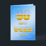 Happy Beer day 90th birthdayカード カード<br><div class="desc">誕生日にビールを一杯！この陽気なハッピーバースデーカードでウィッシュのビール。</div>