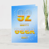 Happy Beer day 92nd birthdayカード カード (正面)