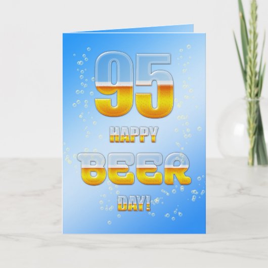Happy Beer day 95th birthdayカード カード (正面)
